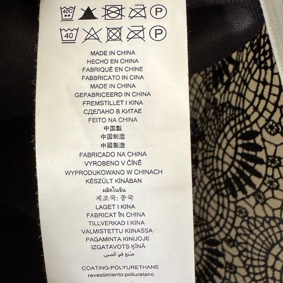 MICHAEL Michael Kors Lace-Trim Faux-Leather Skirt Black Size Small - Picture 7 of 7